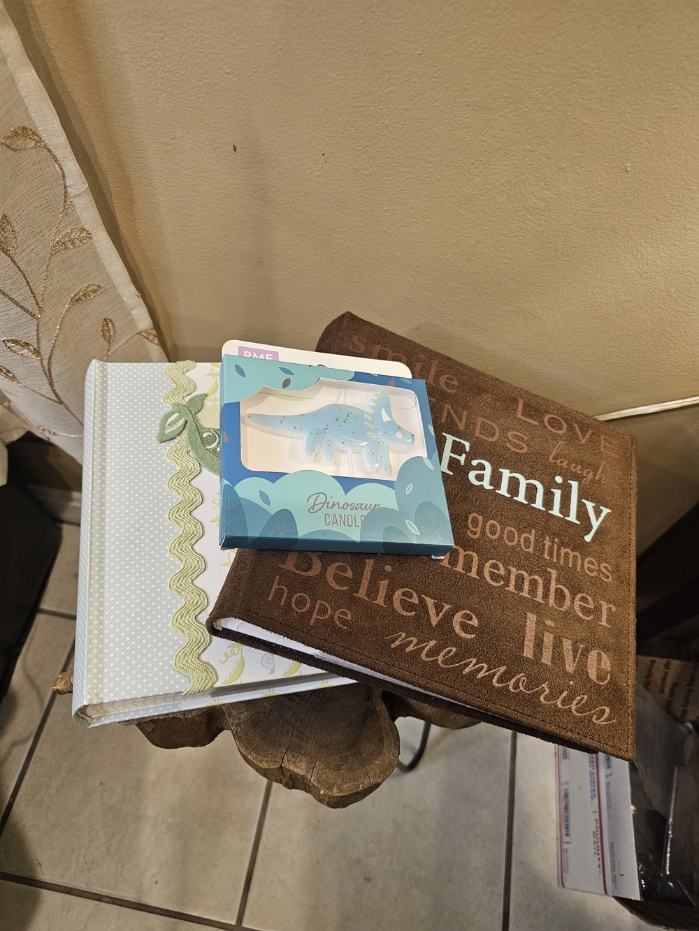 PIONEER Faux Brown Suede Photo Album And Peapod Design Photo